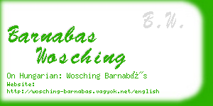 barnabas wosching business card